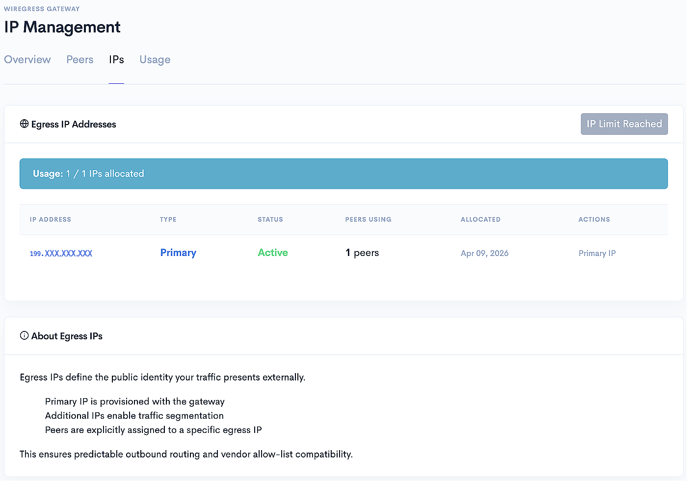 IP Management Dashboard